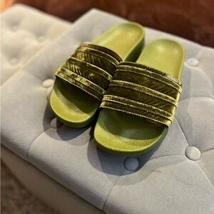 Adidas Women's Adilette Green Slides